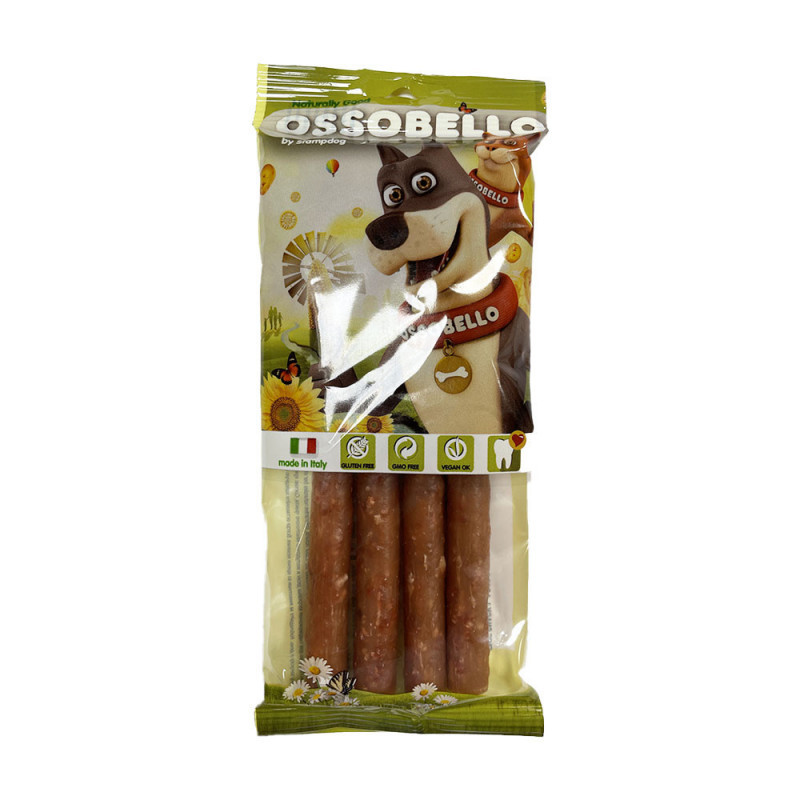 Friandises snack riz 100% vegan chien Rice Snack Ossobello L bordeaux 4 pcs